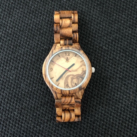 Treehut Other - NWT Treehut Men Classic Zebrawood Olive Ash Watch
